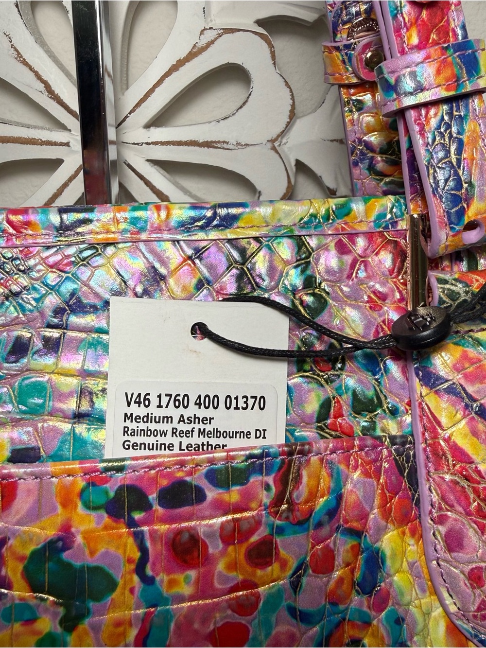 Brahmin Medium Asher Tote Rainbow Reef Melbourne Leather - Picture 7 of 9